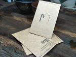 300gsm Kraft Paper Recycled Paper Business Cards With Pantone Printing