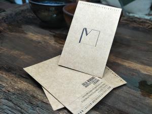 Quality 300gsm Kraft Paper Recycled Paper Business Cards With Pantone Printing wholesale