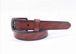Quality Fashion Women's Fashion Leather Belts With Brown Gradient Ramp Gunmetal Metal Color wholesale