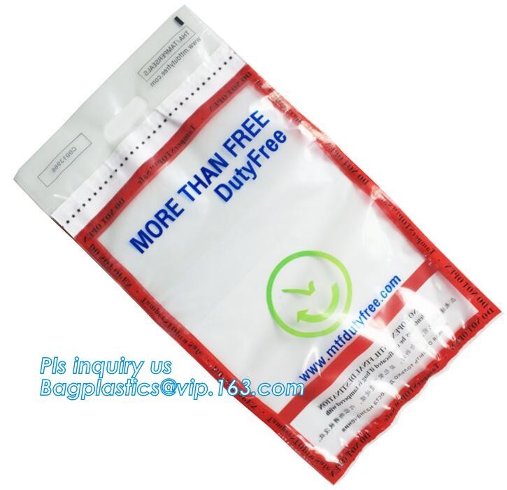 Opaque Tamper Evident Sealing Plastic Bank Money Steb Security Bag / Custom Self Adhesive Plastic Courier Bag, bagease
