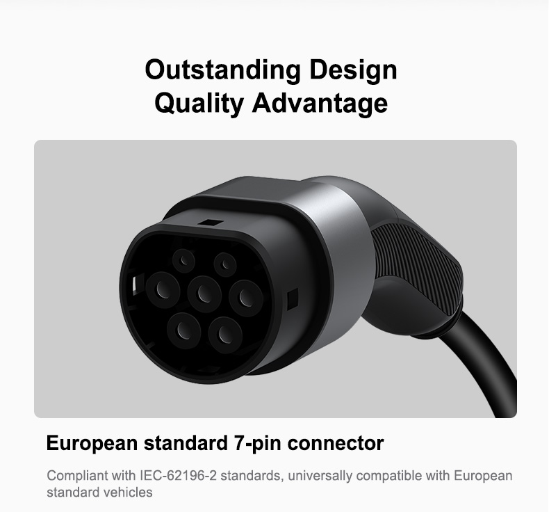 European Standard Type2 GBT EV Charging Cable 5M 3.5KW 7KW 11KW 22KW for Commercial Charger Station