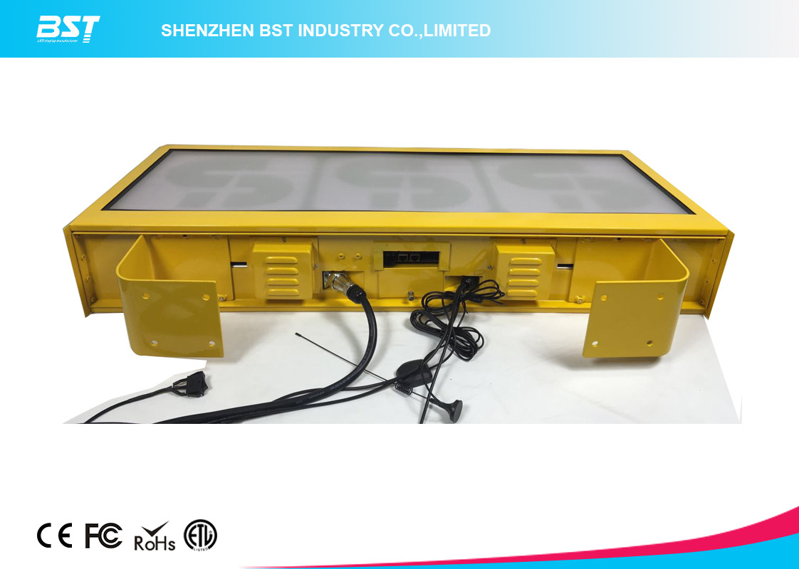 High Density P5 Taxi Led Display 1R1G1B , Taxi Roof Advertising Signs