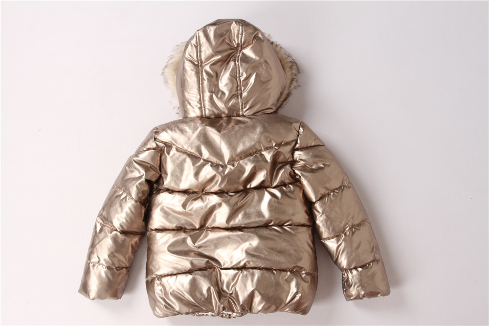 Kids Coats, Children's Coats, Metalic Shinny material, Coral Fur Lining