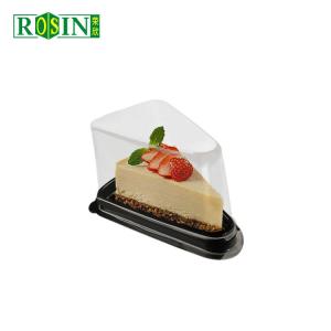 Quality Triangle Transparent Plastic Bakery Packaging Disposable Cheesecake Slice Containers wholesale