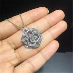 Piaget full diamonds of hollow rose necklace 18kt gold with white gold or yellow