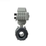 DC24V DN100 Pn10 UPVC Electric Ball Valve With Power Off Automatic Close
