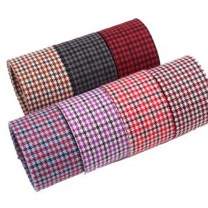 Quality Polyester Red Houndstooth Ribbon 10mm-40mm Satin Poly Ribbon wholesale