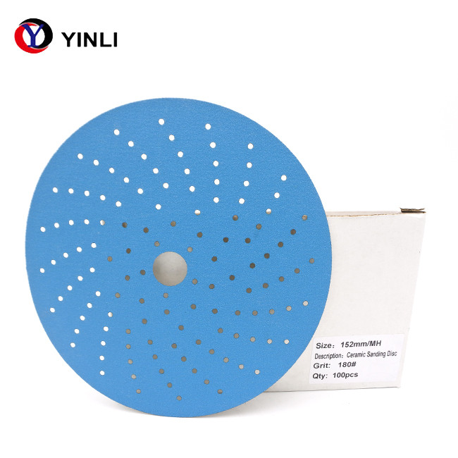 150mm 6 Inch Ceramic Sand Paper Similar Cubitron Ii Hookit 737u For Automobile