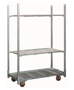 Quality 100kg/Shelf Shopping Powder Coated Danish Flower Trolley wholesale