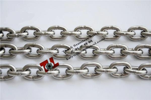 304 316 Stainless Steel DIN766 Short Link Chain 9mm smooth polished surface