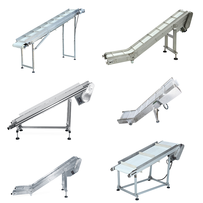 40w Bucket Elevator Conveyor Belt System 300mm/ S 800mm Height