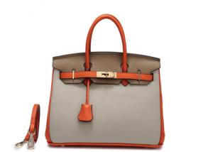 Quality Fashionable Women Leather Handbags / Customized Casual Tote Bags Genuine Leather wholesale
