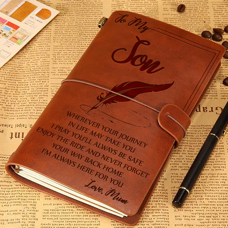 Business Office Gift Promotion PU Leather Writing Travelers Notebook for Travel Diary