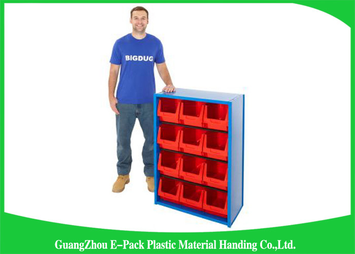 Industrial Plastic Storage Boxes , Stackable Recycled Commercial Storage Bins