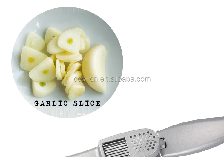 Multifunctional Aluminum 2 In 1 Garlic Press Slice Kitchen Accessories Garlic Chopper Press
