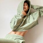 Blank Casual 100% Cotton Oversized Sweatshirt Crop Top Hoodies