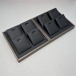 Ring Earring Pendant Necklace Jewelry Trays Displays PU Wooden Jewelry