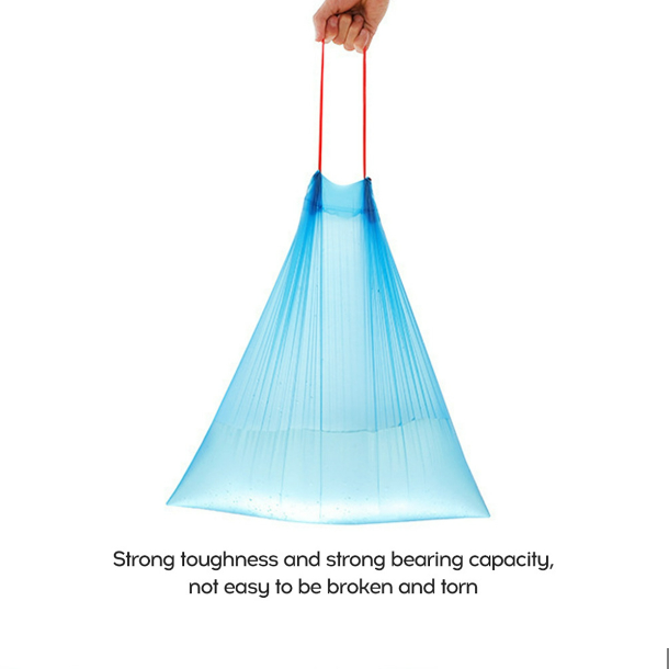 30 Gallon Custom Drawstring Trash Bag in HDPE/LDPE/LLDPE for Convenient Waste Disposal