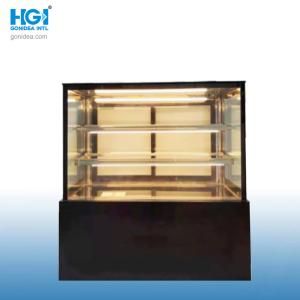 Quality Big Capacity Commercial Cake Showcase Glass Cooler Bakery Display Cabinet Showcase Hcs-18f wholesale