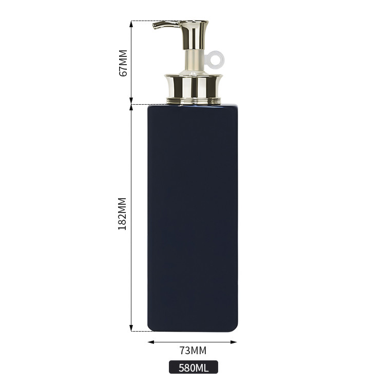 ODM Empty Pump Lotion Bottles , 580ML Black Lotion Bottle With Pump