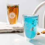 12 Ounce Double Wall Drinking Glass 340ml Borosilicate Glass Insulated Tumbler