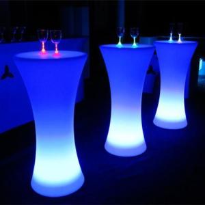 Quality Rechargeable LED Bar Furniture , Nightclub LED Illuminated Cocktail Table wholesale