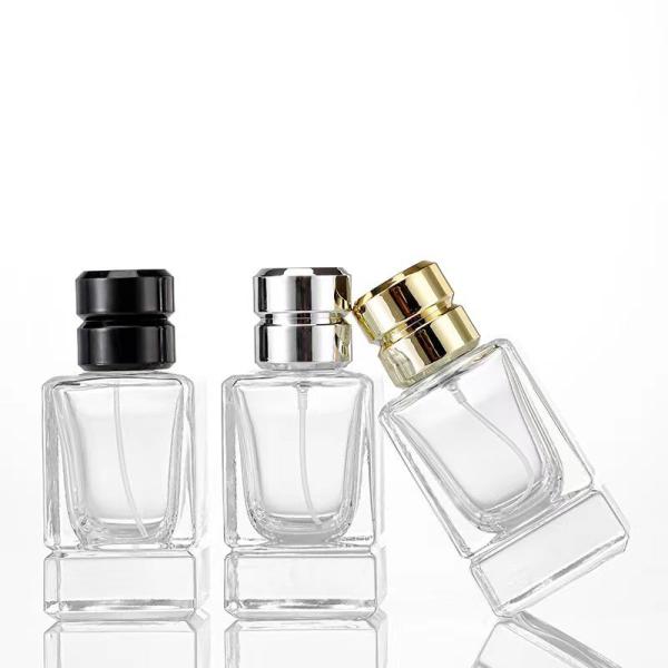 Glass Perfume Push-Type Spray Fine Mist Cosmetics Bottle Square Perfume Glass