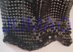 Black Interior Metal Fabric Cloth , ​Lightweight Metal Mesh Fabric Curtain