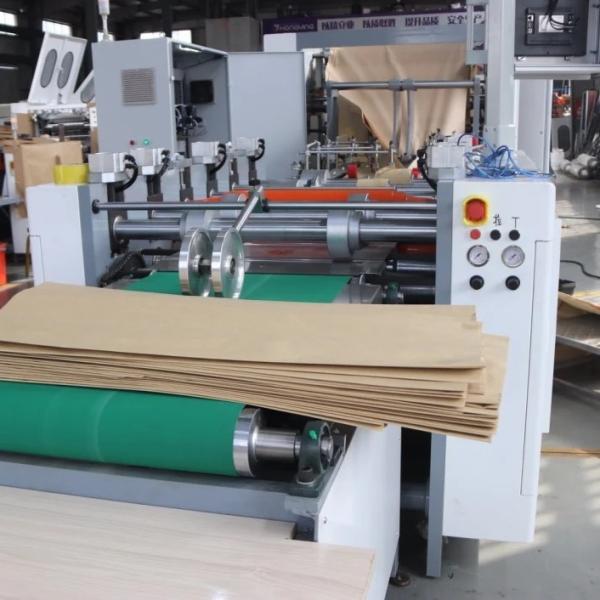 Cheap 4 Color Square Bottom Paper Bag Machine 50HZ , Cement Paper Bag Making Machine for sale