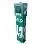 Outdoor Heated AED Defibrillator Cabinets , Free Standing Defibrillator Storage