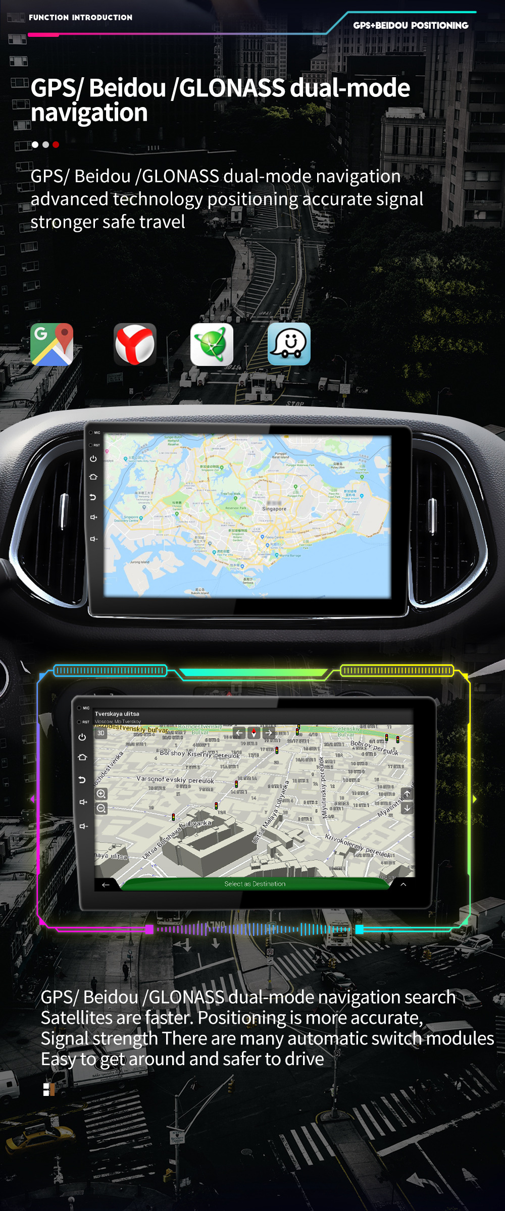 Universal 9'' 4 64G Android Car Radio with Intelligent System and GPS Navigation