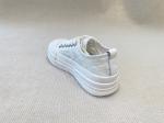 OEM ODM White Leather Casual Sneakers Lace Up 35-40 China Size