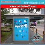 Outdoor Lateral LED Mupi Scrolling Light Box on Street