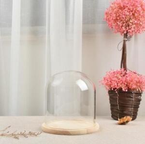 Quality dust proof glass doll dome with base height 20cm diameter 18cm best for decoration for party wholesale