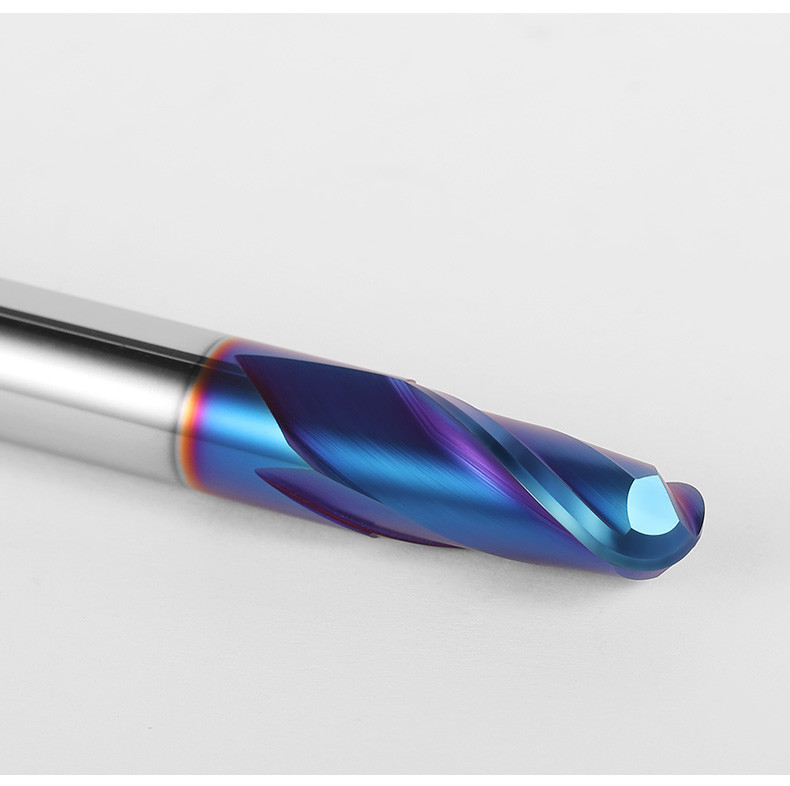 Tungsten Steel Milling Cutter Blue Nano-Coating CNC Cutting Tool Carbide Cutter