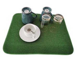 Quality 20x15in Decorative Microfiber Dish Drying Mat For Cups Bottles Pans Drying wholesale