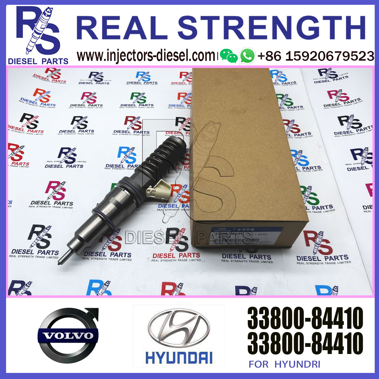 Diesel Fuel Injector 33800-84410 BEBE4C09102 Injector 33800-84410 For V-O-L-V HYUNDAI