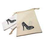 4x6 6x8 inch Cotton Muslin Drawstring Travel Shoe Bag