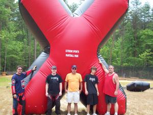 Quality Red commercial Grade PVC Tarpaulin inflatable paintball bunker wholesale
