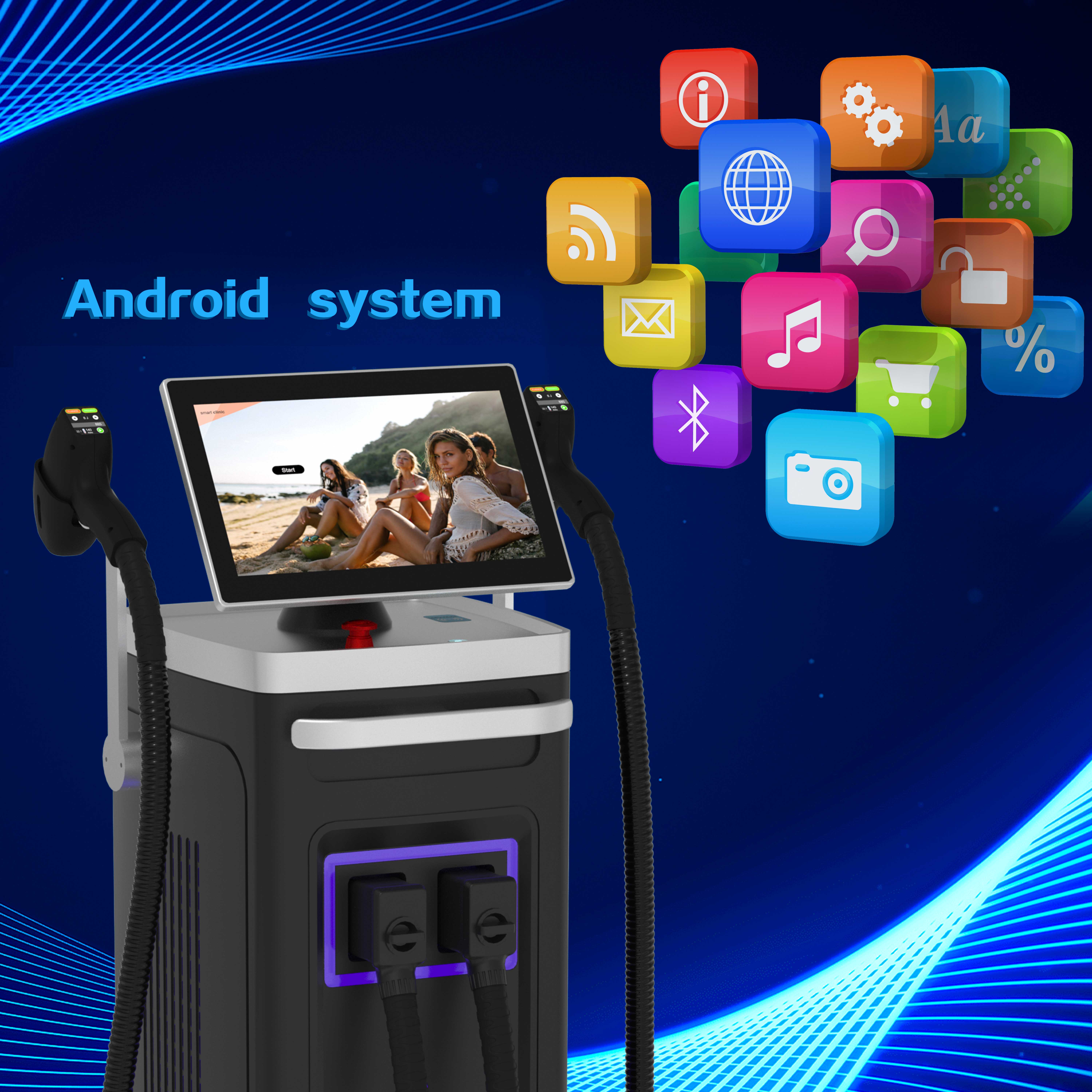Diode Laser Hair Removal Machine KM 2024 Exchange 6 Size With 3000W High Power Handle