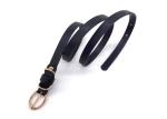 Gold Buckle 1.5cm Women Skinny Leather Belt For Dress
