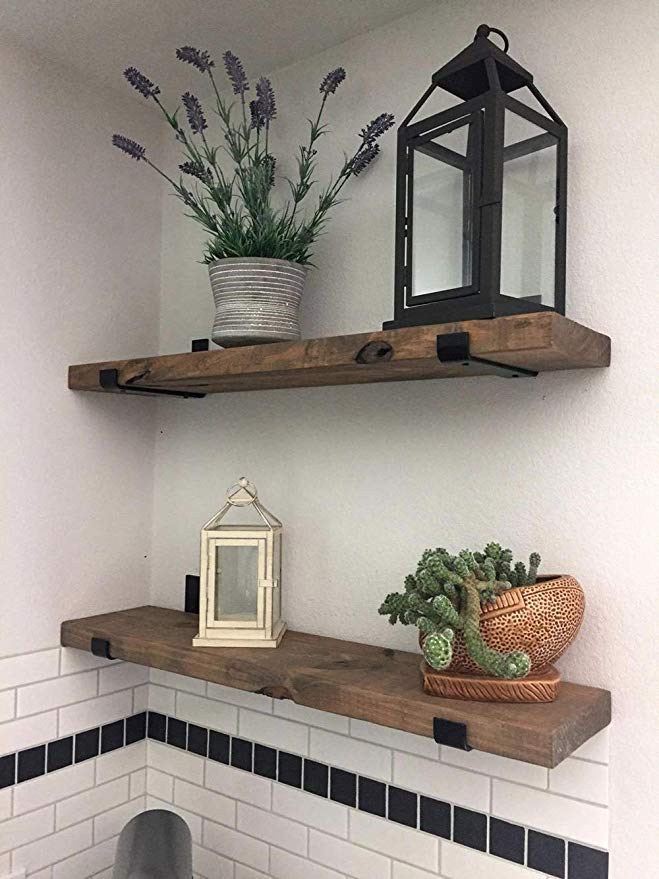 Heavy Duty vintage shelf bracket drop down thicken 12 inches iron wall hanging float gold shelf bracket
