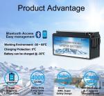 Rechargeable Low Temperature Lithium ion Marine Battery 12V 200Ah LiFePO4