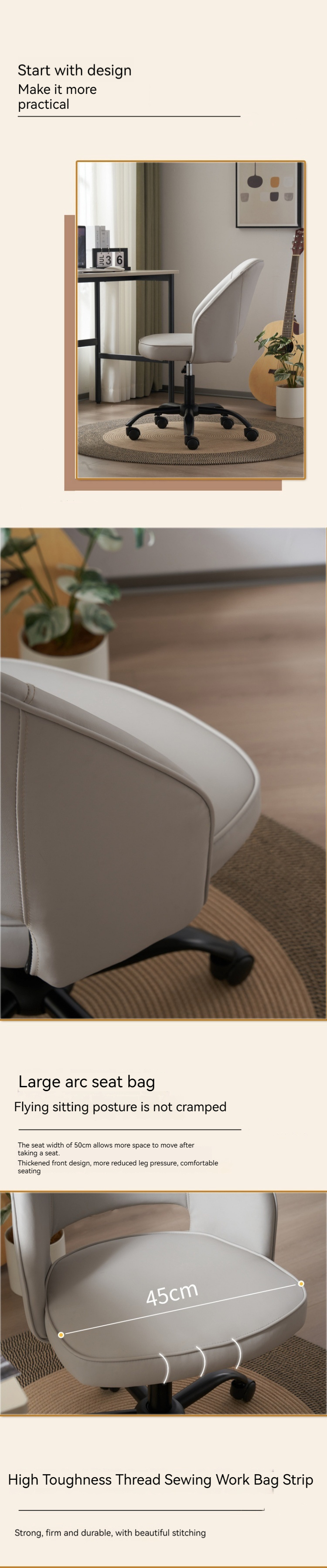Technical Leather Office Furniture Manager Swivel Ergonomic Computer Meeting Chair
