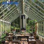 Customized Glass Garden Greenhouse White Sunroom For Residential
