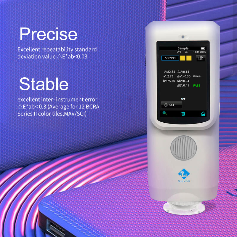 3nh CR9 Portable Spectrophotometer Digital Color Analysis Meter Fabric Textile Food Laboratory Colorimeter