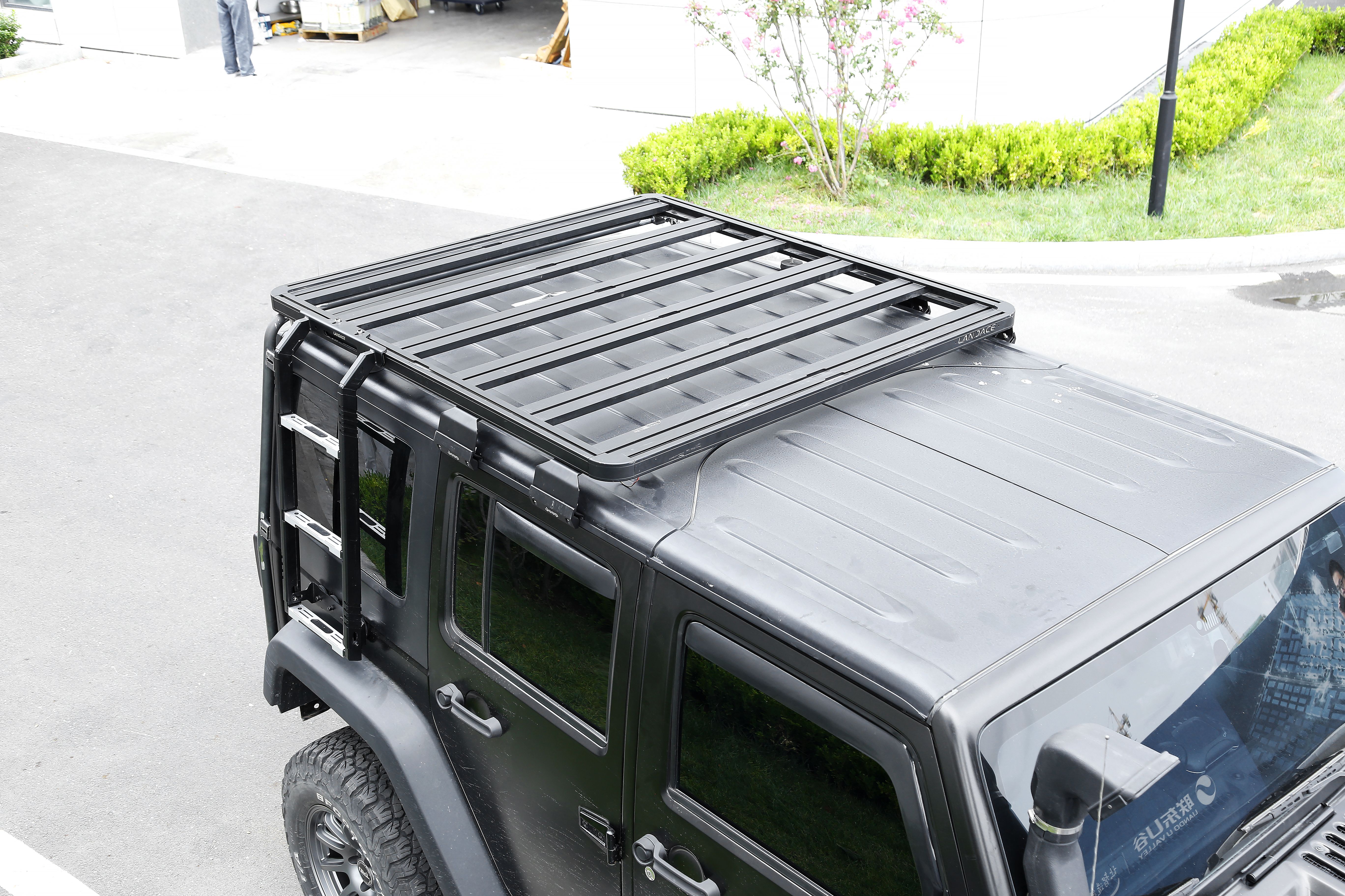 Black Aluminum Alloy Roof Rack Crossbar Platform for 2023 4x4 Wrangler JK Expand Your Storage Space
