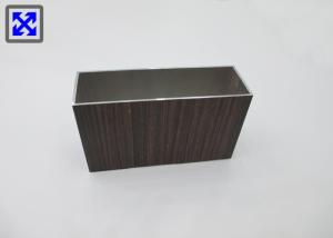 Quality Recyclable Aluminium Tube Profiles , Anodized Aluminum Tubing Walnut Wood Grain wholesale