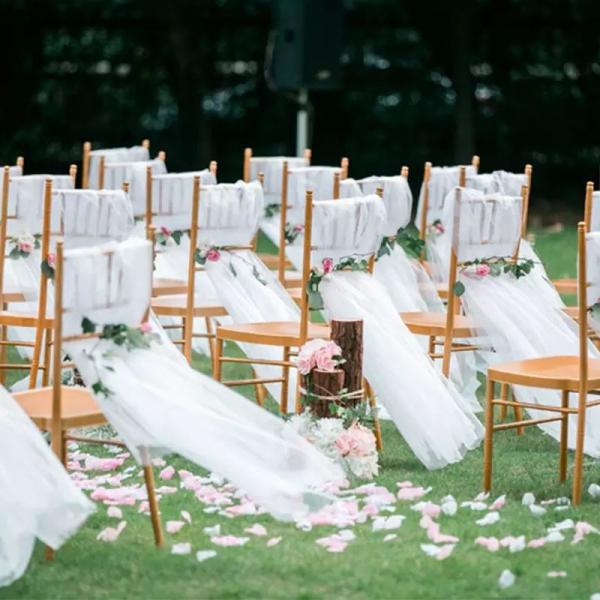 High Durability Stackable Wedding Chairs European Style Metal Leather Dining