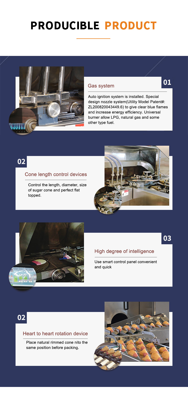 Food Making Mesin , High Quality , Fully Automatic , 47 Cast Iron Baking Templates , Stainless Steel.